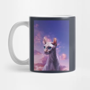 a catto in the sky painting Mug